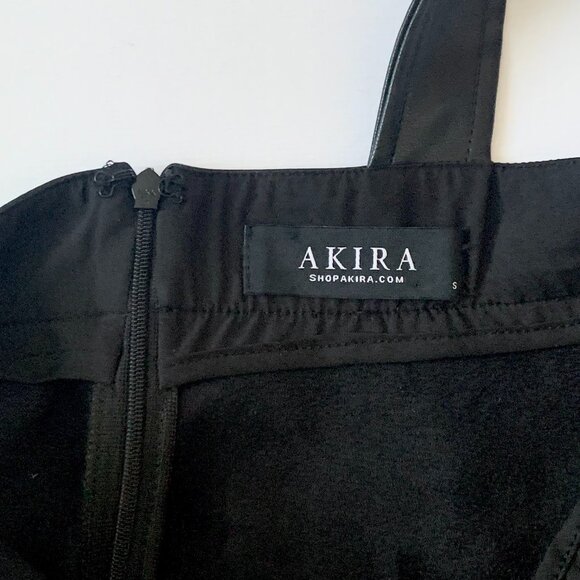 Akira Faux Leather Black Overalls Dress Whimsigoth Fairy Vampire Goth Vampire - Picture 11 of 15